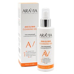 Aravia Laboratories Гель очищающий для лица с АНА и ВНА кислотами / AHA&BHA Cleansing Gel, 150 мл 23945-65826 - фото 14777200
