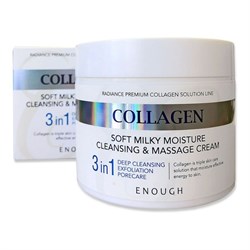 Enough Массажный очищающий крем для лица с коллагеном / Collagen 3 In 1 Cleansing & Massage Cream, 300 мл 19100-21235 - фото 14777958