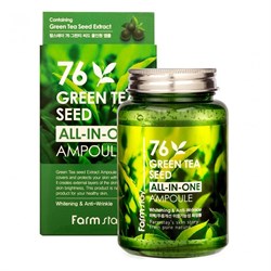 Farm Stay Многофункциональная ампульная сыворотка с зелёным чаем / 76 Green Tea All-In One Ampoule, 250 мл 13231-41305 - фото 14779416