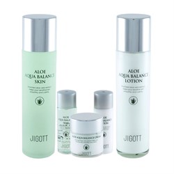 Jigott Набор для лица с экстрактом алоэ / Aloe Aqua Balance Skin Care 3 Set, 150 мл*2, 50 мл, 30 мл*2 18917-21327 - фото 14779736