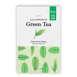 Etude Тканевая маска для лица с экстрактом зелёного чая / 0.2 Therapy Air Mask Green Tea, 20 мл 20001-23543 - фото 14780090