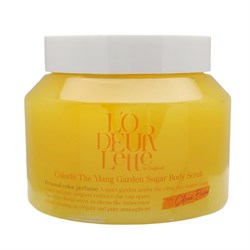 LODEURLETTE Сахарный скраб для тела с ароматом иланг-иланг / In England Colorfit The Ylang Garden Sugar Scrub, 500 г 24052-65811 - фото 14781005