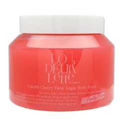 LODEURLETTE Сахарный скраб для тела с ароматом цветка вишни / In England Colorfit Cherry Fleur Sugar Scrub, 500 г 24051-65816 - фото 14781011