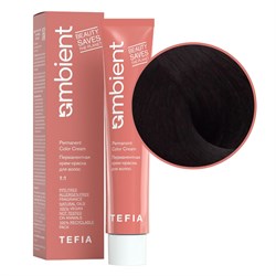 TEFIA Ambient 3.77 Перманентная крем-краска для волос / Темный брюнет интенсивный фиолетовый, 60 мл 22181-41793 - фото 14782176