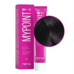 TEFIA Mypoint 4.8 Перманентная крем-краска для волос / Брюнет коричневый, 60 мл 20090-24073 - фото 14782309