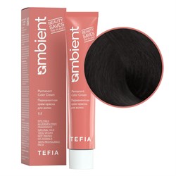 TEFIA Ambient 1.0 Перманентная крем-краска для волос / Черный натуральный, 60 мл 22130-41835 - фото 14782838