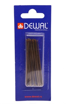 Dewal Шпильки для волос прямые SLT60P-3/24, 60 мм, коричневый, 24 шт. 6643-4504 - фото 14783972