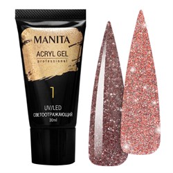 Manita Professional Акриловый гель для ногтей светоотражающий №01, 30 мл 22600-63735 - фото 14788033