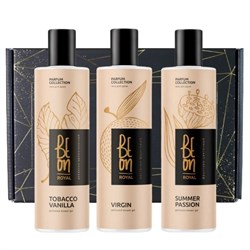 BeOn Подарочный набор парфюрованных гелей для душа №21 / Royal 3 Tobacco Vanilla, Summer Passion, Virgin, 260 мл x 3 21747-33755 - фото 14804247