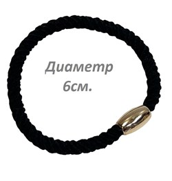 Резинка для волос эластичная (жгут) цвет черный Арт 62 243563-253181 - фото 14821875
