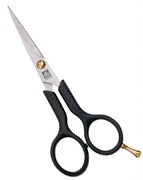 Dewal Парикмахерские ножницы прямые с микронасечками / Easy Step 2312/5.5, черный 1578-1466