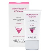 Aravia СС-крем защитный SPF-20 / Multifunctional CC Cream Sand 02, песочный 17743-19014