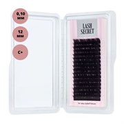 Lash Secret Ресницы для наращивания, одна длина, 16 линий, 0,10/C+/12 мм, чёрный 10528-8134