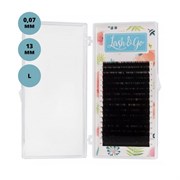 Lash&Go Ресницы на ленте 16 линий 13 мм, L, 0,07 мм, черный 14311-13092