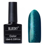 Bluesky Гель-лак для ногтей / Classic 142 SH, сине-зеленый с разноцветным шиммером, 10 мл 9815-76044