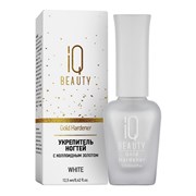 IQ Beauty Укрепитель для ногтей с коллоидным золотом / Gold Hardener White, 12,5 мл 23086-64379