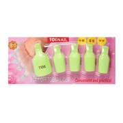 Nail Art Зажим-прищепка педикюрная для снятия искусственных покрытий/салатовые (5шт/уп.) 9765-6791