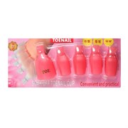 Nail Art Зажим-прищепка педикюрная для снятия искусственных покрытий/розовые (5шт/уп.) 9766-6792