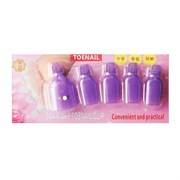 Nail Art Зажим-прищепка педикюрная для снятия искусственных покрытий/фиолетовые (5шт/уп.) 9768-6794