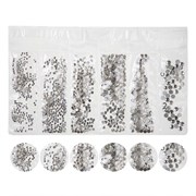 Nail Art Набор страз для ногтей, серебристый 15844-16597