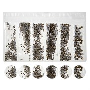 Nail Art Набор страз для ногтей, золотистый 15848-16601